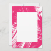 Abstrakter Hot Pink Pinselstriche Foto Abschluss Dankeskarte (Rückseite)