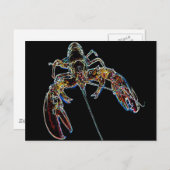 Abstrakter Hummer Postkarte (Vorne/Hinten)