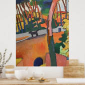 Abstrakter Hund auf Brücke Poster (Küche)