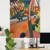 Abstrakter Hund auf Brücke Poster (Heimbüro)