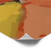 Abstrakter Hund auf Brücke Poster (Ecke)