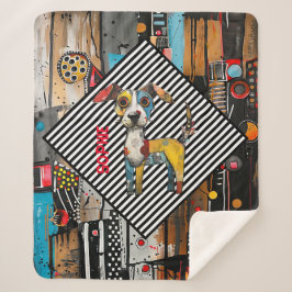 Abstrakter Hund Personalisiert Sherpadecke