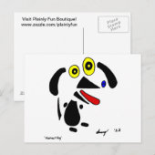 Abstrakter Hund Postkarte (Vorne/Hinten)