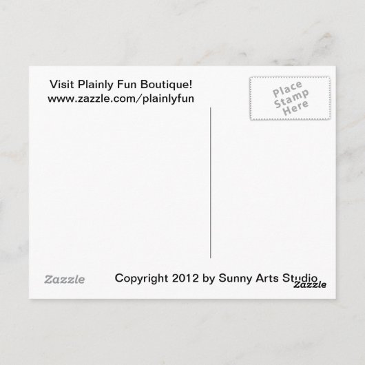 Abstrakter Hund Postkarte (Rückseite)