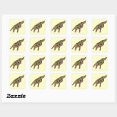 Abstrakter Hund Quadratischer Aufkleber (Blatt)