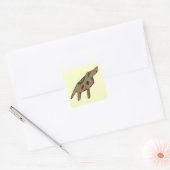Abstrakter Hund Quadratischer Aufkleber (Umschlag)