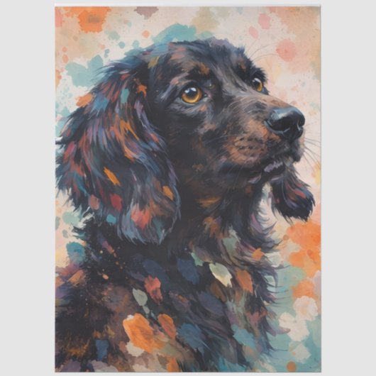 Abstrakter Hund Seidenpapier (Vorderseite)