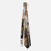 Abstrakter Hundedesign Necktie Krawatte (Rückseite)