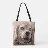 Abstrakter Hundedruck Tasche (Rückseite)