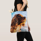 Abstrakter Hundedruck Tasche (Von Nahem)