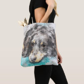 Abstrakter Hundedruck Tasche (Von Nahem)