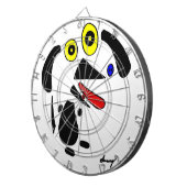 Abstrakter Hundekarton Dartscheibe (Vorderseite rechts)