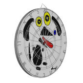Abstrakter Hundekarton Dartscheibe (Vorderseite Links)