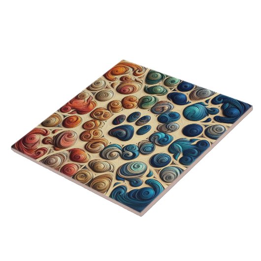 Abstrakter Hundekuchen mit Leidenschaft Fliese (Seite)