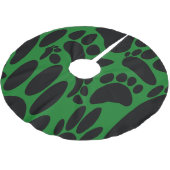 Abstrakter Hundepapierdruck Polyester Weihnachtsbaumdecke (Schrägansicht)