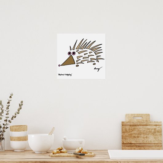 Abstrakter Igel Poster (Küche)
