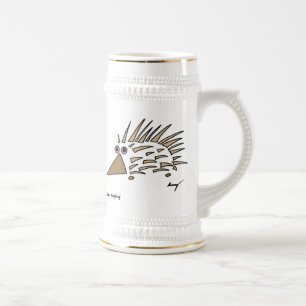 Abstrakter Igel Stein Bierglas