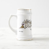 Abstrakter Igel Stein Bierglas (Links)