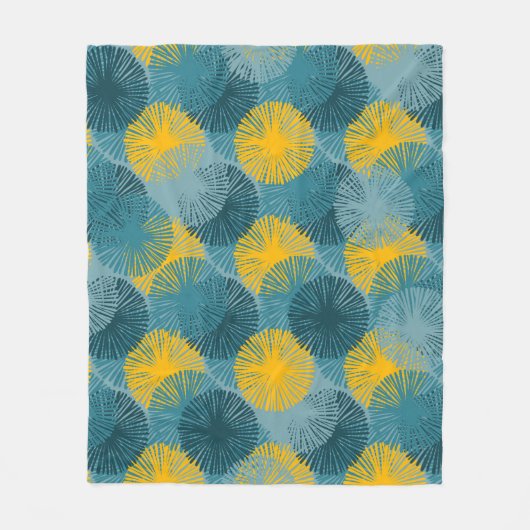 Abstrakter Ikat- und Boho-Stil-Tuchpatt Fleecedecke (Vorderseite)