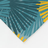 Abstrakter Ikat- und Boho-Stil-Tuchpatt Fleecedecke (Ecke)