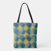 Abstrakter Ikat- und Boho-Stil-Tuchpatt Tasche (Rückseite)