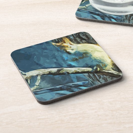 Abstrakter Impressionismus Getränkeuntersetzer (Linke Seite)