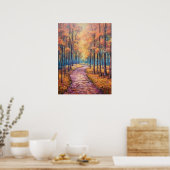 Abstrakter Impressionist Autumn Pathway Fine Art Poster (Küche)
