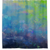 Abstrakter Impressionist Wasserliliensee Duschvorhang (Vorderseite)