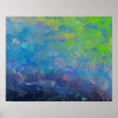 Abstrakter Impressionist Wasserliliensee Poster (Vorne)