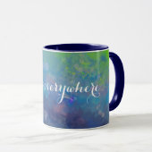 Abstrakter Impressionist Wasserliliensee Tasse (VorderseiteRechts)