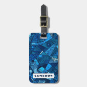 Abstrakter individuelle Name Gepäckanhänger (Vorderseite vertikal)