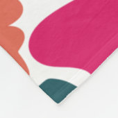 Abstrakter individuelle Name mit Blumen Fleecedecke (Ecke)