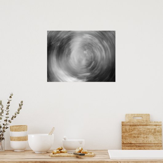 Abstrakter Infrarot-Swirl Poster (Küche)