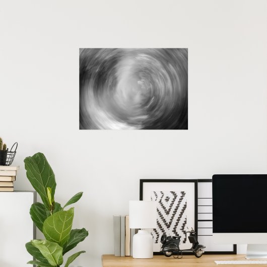 Abstrakter Infrarot-Swirl Poster (Heimbüro)