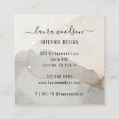 Abstrakter Innenarchitekt Quadratische Visitenkarte (Rückseite)