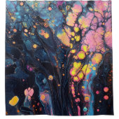 Abstrakter Iridescent Art Duschvorhang (Vorderseite)