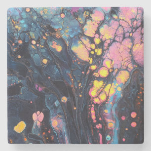 Abstrakter iridestischer Untersetzer