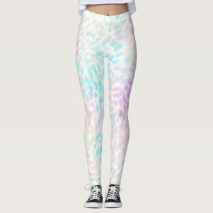 Abstrakter Irisierender Sprenkel-Pastell-Wasserfar Leggings