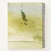 Abstrakter japanischer Kranvogel Notizblock (Rückseite)