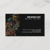 Abstrakter Jazz-Saxophon-Spieler Visitenkarte (Rückseite)