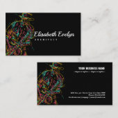 Abstrakter Jazz-Saxophon-Spieler Visitenkarte (Vorne/Hinten)