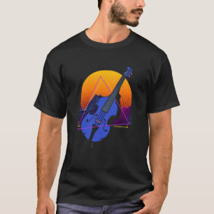 Abstrakter Jazzmusiker mit Kontrabass Kontrabass s T-Shirt