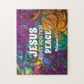 Abstrakter JESUS GIBT WIRKLICHEN FRIEDEN Christlic Puzzle (Vertikal)