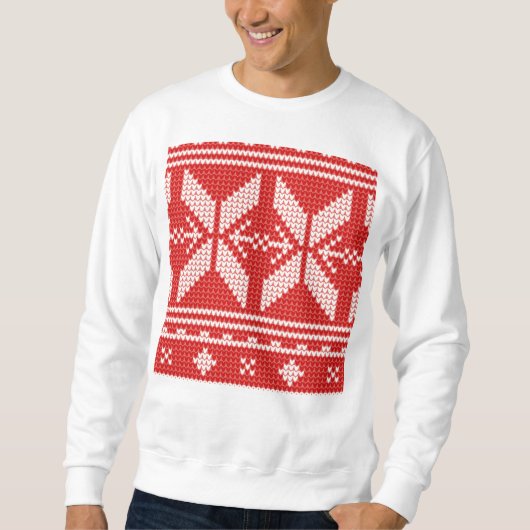 Abstrakter Jumper-Strick-Muster Sweatshirt (Vorderseite)