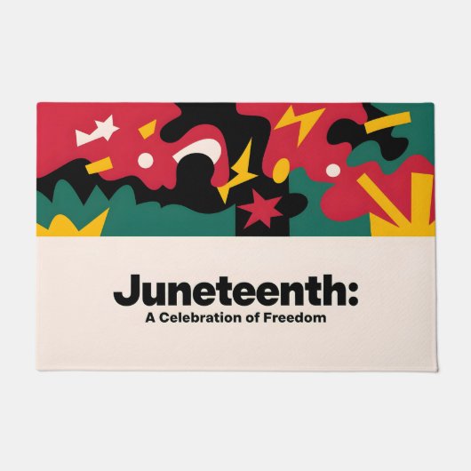 Abstrakter Junetag - Eine Feier der Freiheit Desi Fußmatte (Vorderseite)