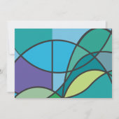 Abstrakter Junge mit Tallis Bar Mitzvah Einladung (Rückseite)