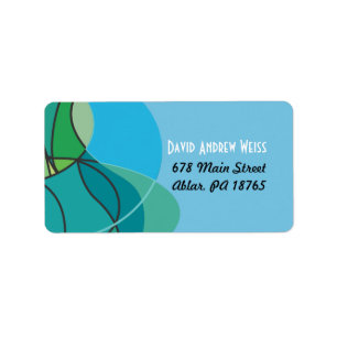 Abstrakter Junge mit Tallis Drucken Sie Ihre eigen Adressaufkleber