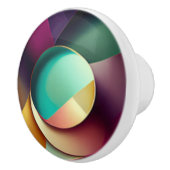 Abstrakter Juwel Tonic Keramikknauf (Rechts)