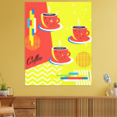 Abstrakter Kaffee Cup Trendkultur Leinwanddruck (Insitu (Wohnzimmer))