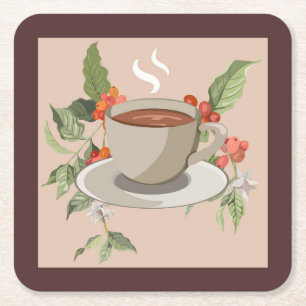 Abstrakter Kaffee-Cup Untersetzer Set